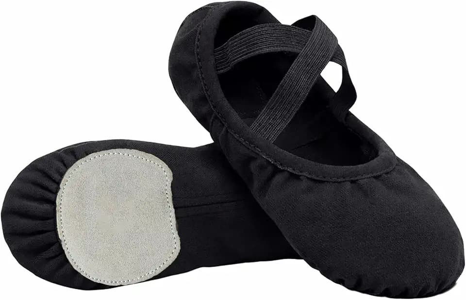 Danzcue Girls Stretch Canvas Split Sole Ballet Slipper
