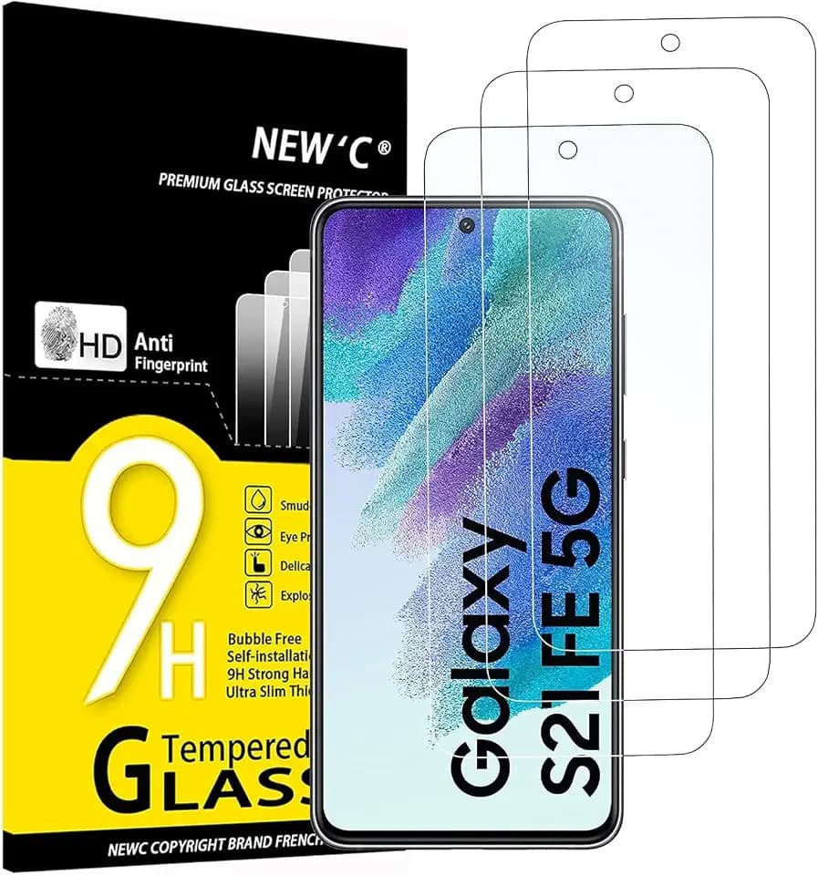 NEW'C for Samsung Galaxy S21 FE 5G Screen Protector Tempered Glass