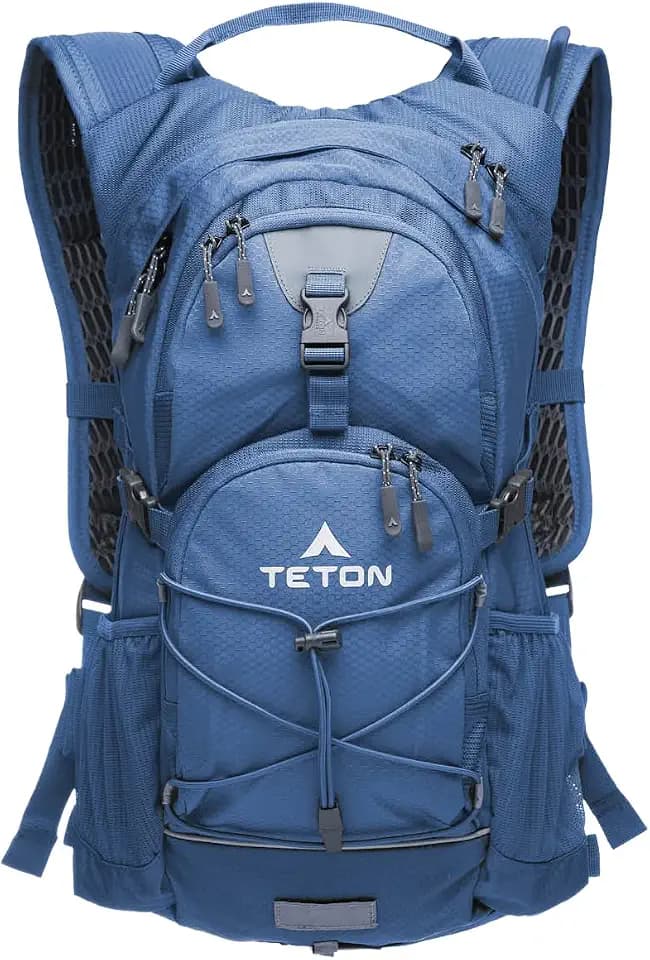 Teton Oasis Hydration Backpack – Lightweight Water Pack with Bladder for Hiking, Running, Cycling, Biking – 18L/22L Sizes – Sewn-in Rain Cover – Fits Men and Women