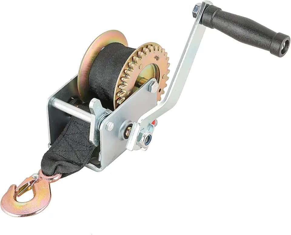 DASBET Boat Trailer Winch Hand Winch Crank Cable 800LBS