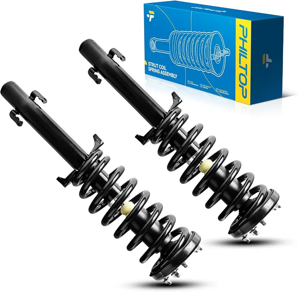 PHILTOP Front Struts Fit Accord 2008 2009 2010 2011 2012,Complete Struts and Shocks Absorber Assembly,Quick Suspension Loaded Struts with Coil Spring 172562L 172562R Set of 2 4SAA748
