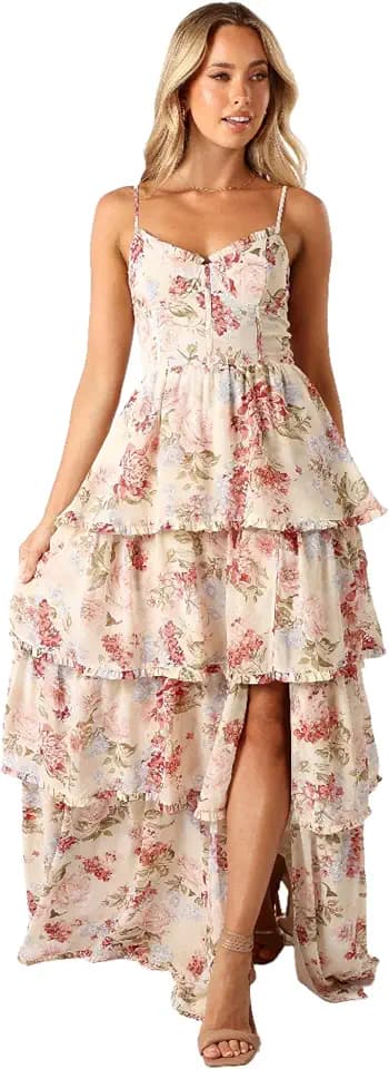 Petal & Pup Women's Mito Tiered Maxi Dress