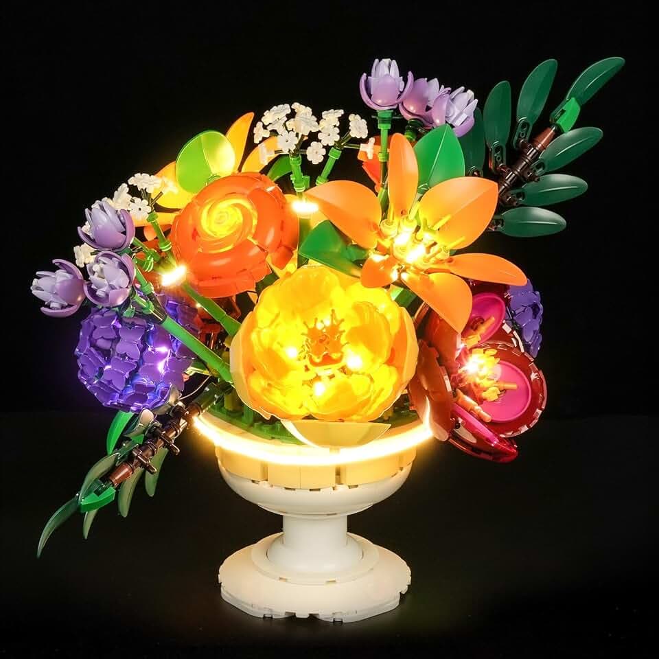 LED Light Kit Compatible with Lego The Botanical Collection Flower Arrangement, Compatible with Lego 10345 (Lights Only, No Models)
