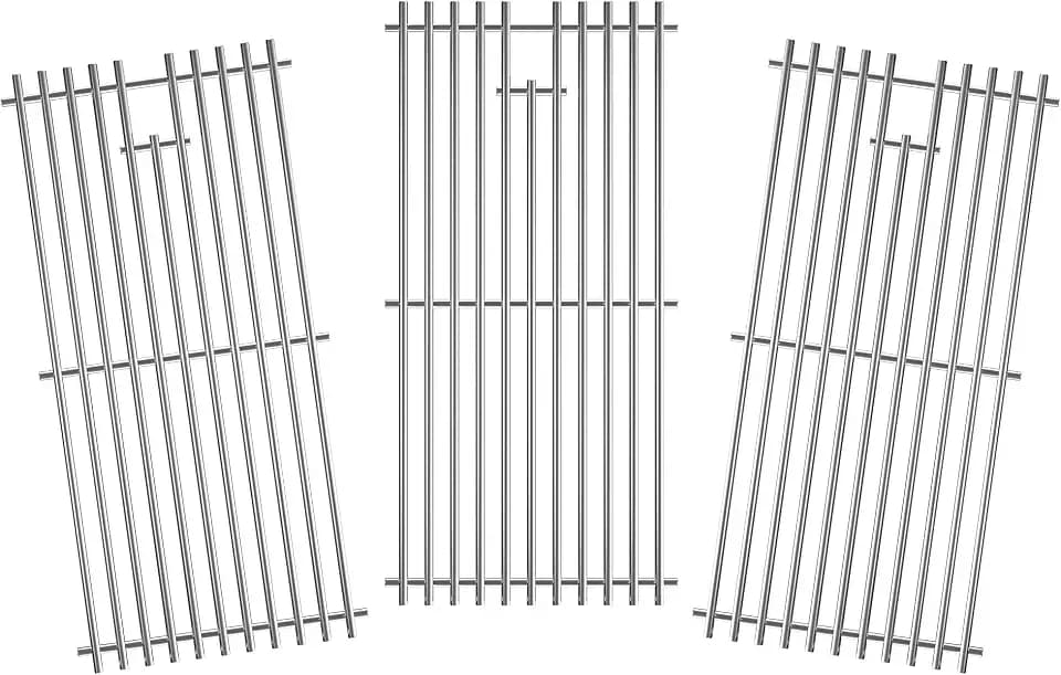 Grill Grates for Charbroil Advantage 4 Burner 463343015 463344015 463344116 463240015 Gas2coal 463340516, Replacement Parts for CharBroil G460-0500-w1, G530-b700-w1, 16-15/16inch, Stainless Steel