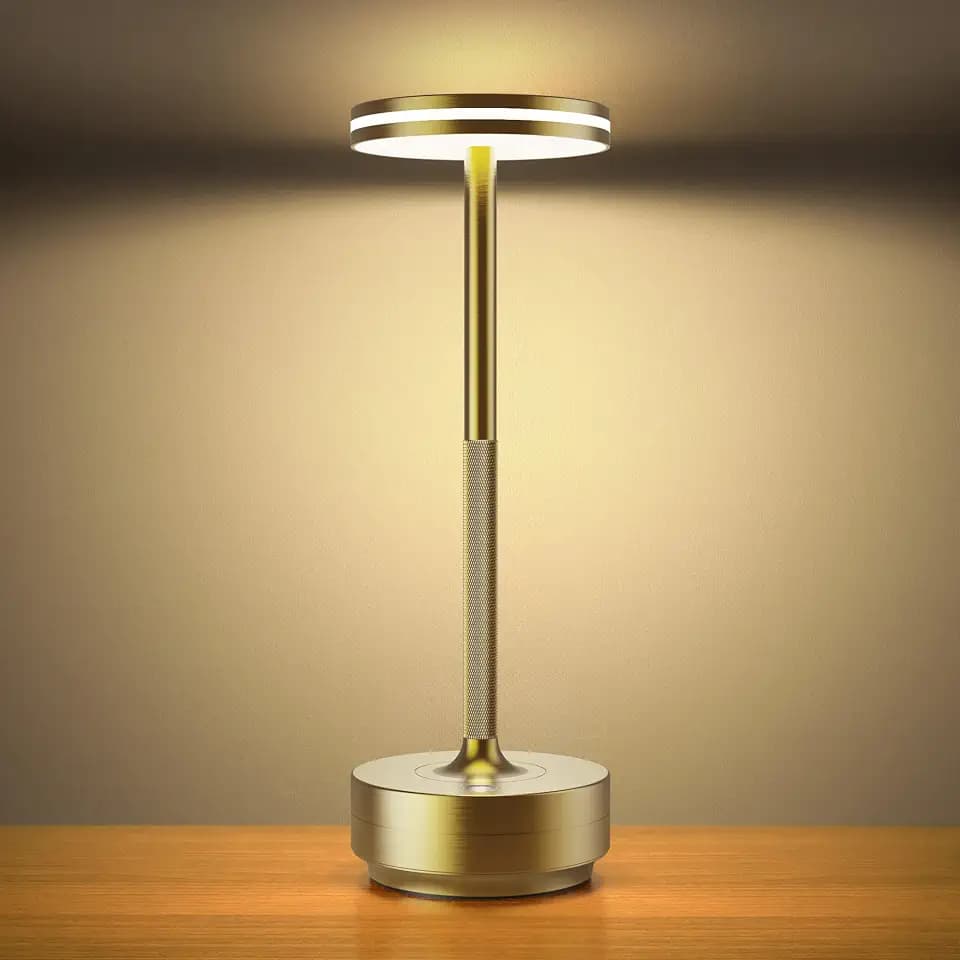 Hapfish Rechargeable Cordless Table Lamps, 5000mAh Battery Operated Lamp