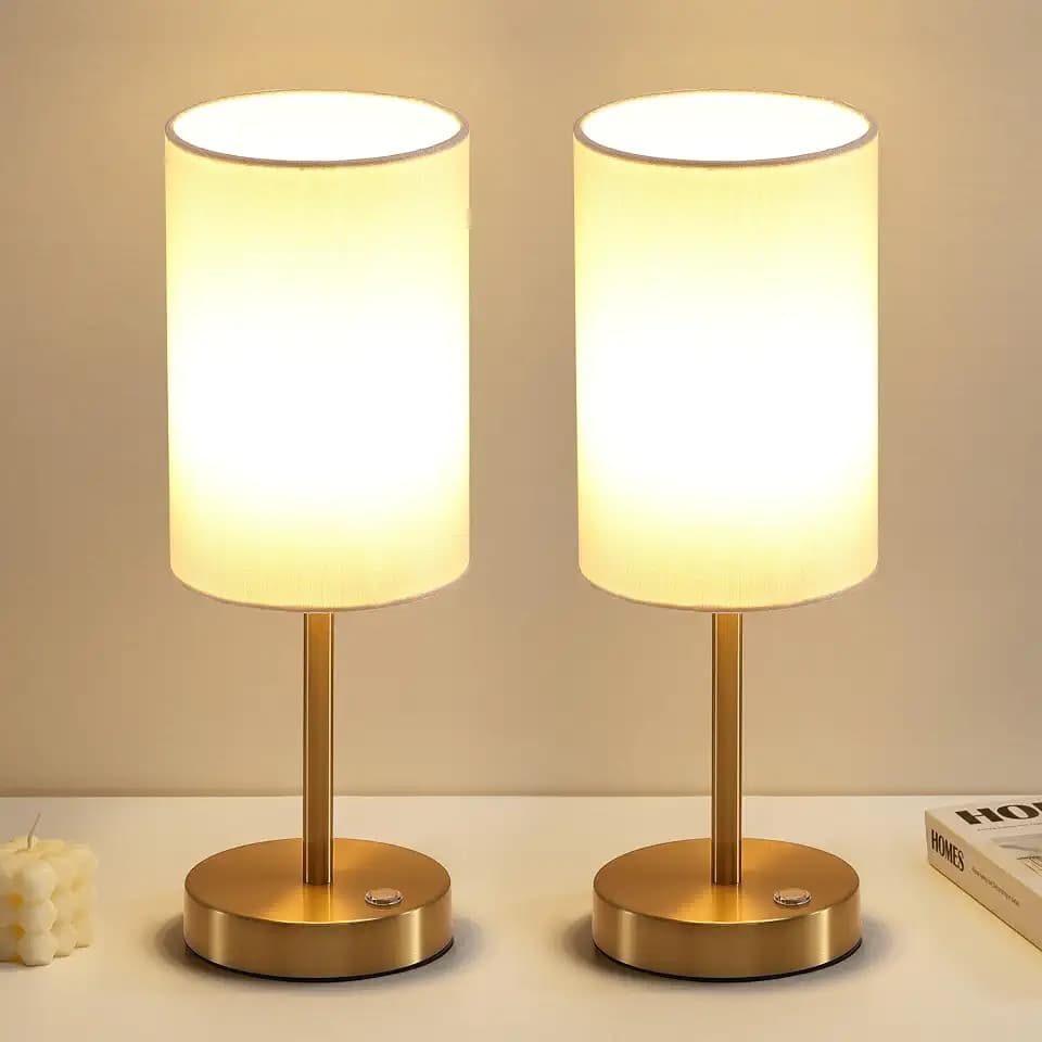 KDG Gold Cordless Table lamp, Portable Bedside 4000mAh LED Desk Lamp