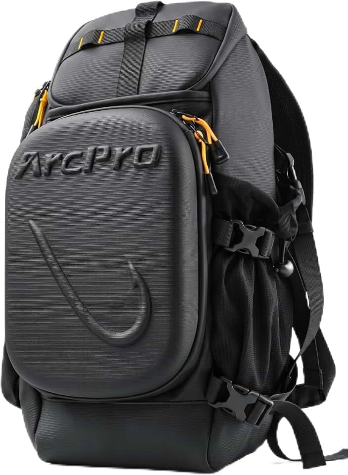 Fishing Sling Pack, EVA Hardshell with Foldable Workstation, Water-Resistant Convertible Front/Back Tackle Bag for 2×3600 Trays, Saltwater Freshwater Crossbody