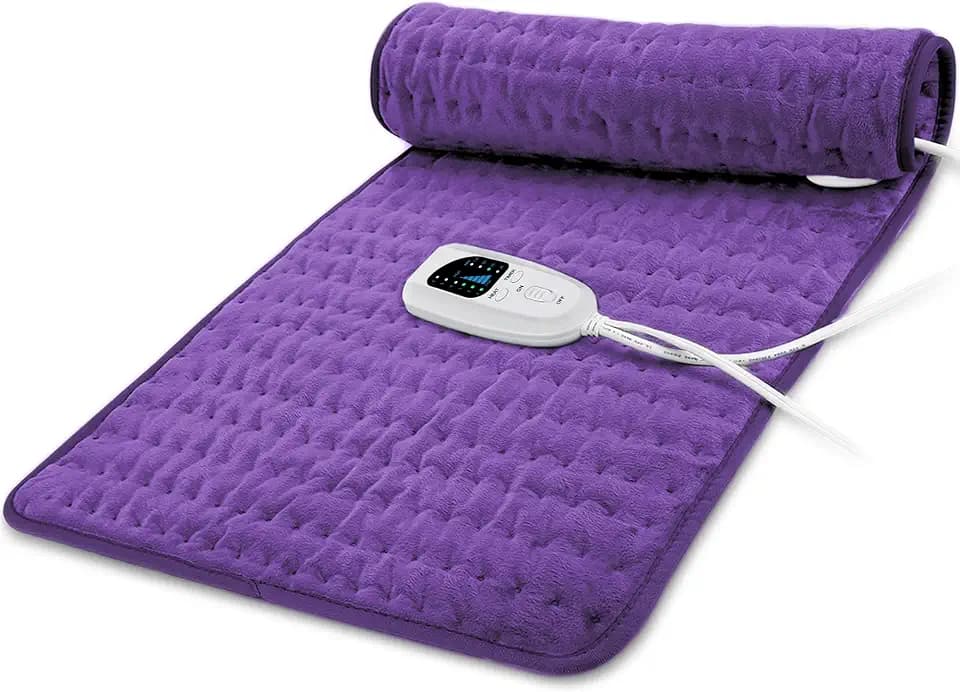 33"X17" Electric Heating pad with 6 Heat Settings, Auto Shut Off, Dry Electric Heating for Back Neck Knee Arms Legs Shoulder Heat Pads for Christmas Birthday Father's Day Mother's Day (Dark Purple)