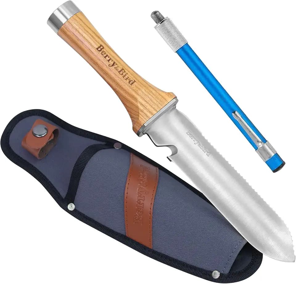 Hori Hori Garden Knife, Gardening Tool Knife with Canvas Sheath