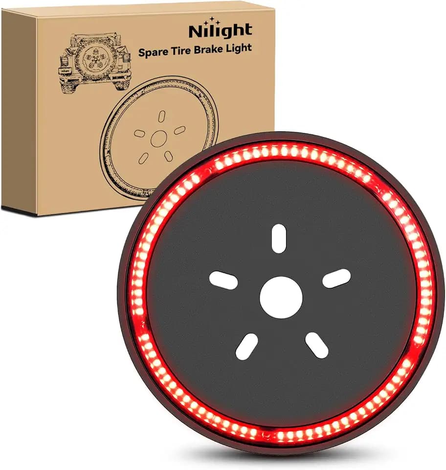 Nilight Spare Tire Brake Light, 3rd Brake Light for Jeep Wrangler JK JKU