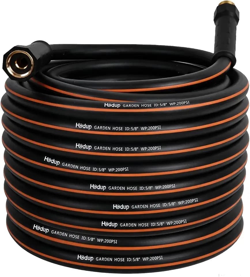 Heavy Duty Rubber Garden Hose 100 ft, 5/8 in Water Hose