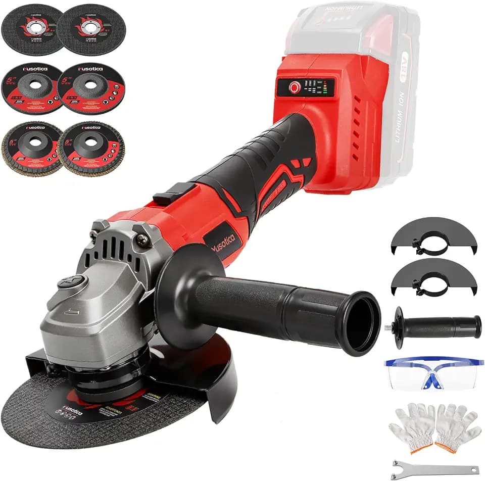 Angle Grinder Cordless for Milwaukee M18 Battery, Brushless, 4 1/2" Cordless Grinder, Variable Speed, Powerful 18V Angle Grinder Tool for Grinding Polishing Cutting (Battery Not Included)