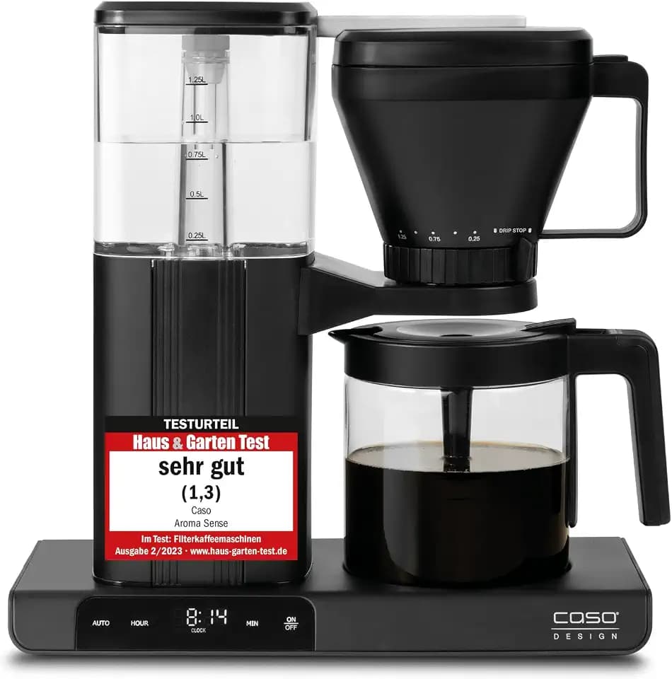 Caso Aroma Sense - Kaffeemaschine, 92-96°C, Permanentfilter aus Edelstahl