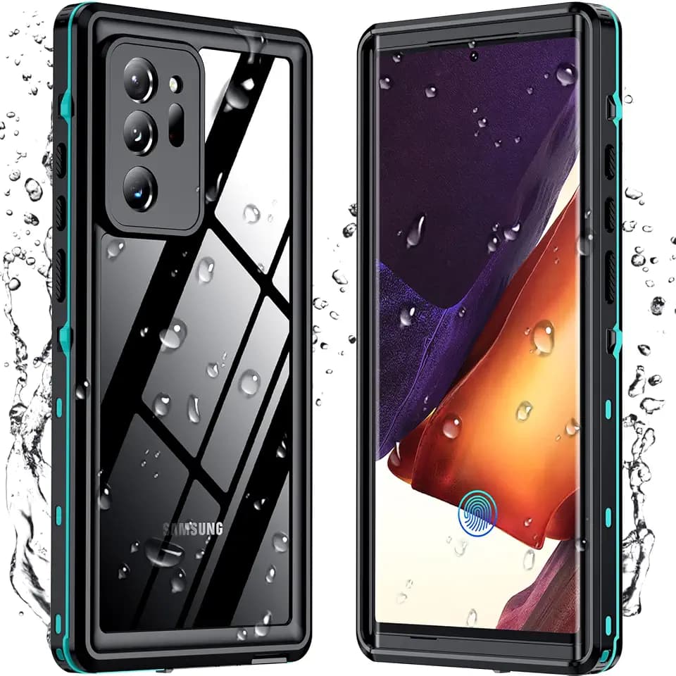 Temdan for Samsung Galaxy Note 20 Ultra Case Waterproof, [Military-Grade Drop Protection] [IP68 Underwater] Full Body Heavy Duty Rugged Shock-Proof Case for Note 20 Ultra 6.9''-Teal