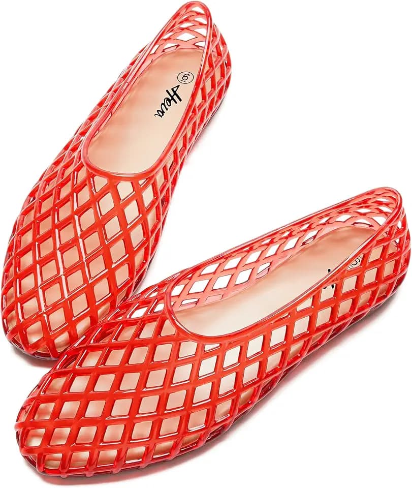 HEVA Women's Jelly Mesh Flats
