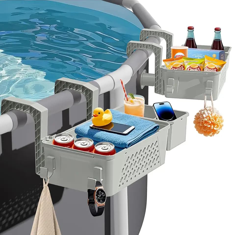Poolside Storage Basket 2 Pack - Above Ground Pool Accessories