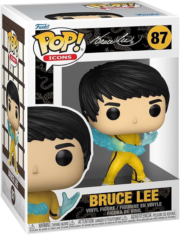 Funko POP! Icons: Bruce Lee | Offizielles Personalities Merch - Vinyl Sammelfigur als Regal Deko - Geschenkidee zum Geburtstag für Fans und Sammler