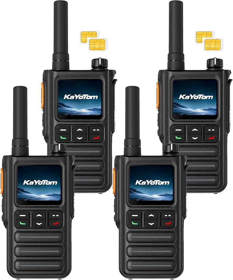 Lifetime Free GPS Global Unlimited Range Walkie Talkie Poc Radios(4-Pack)