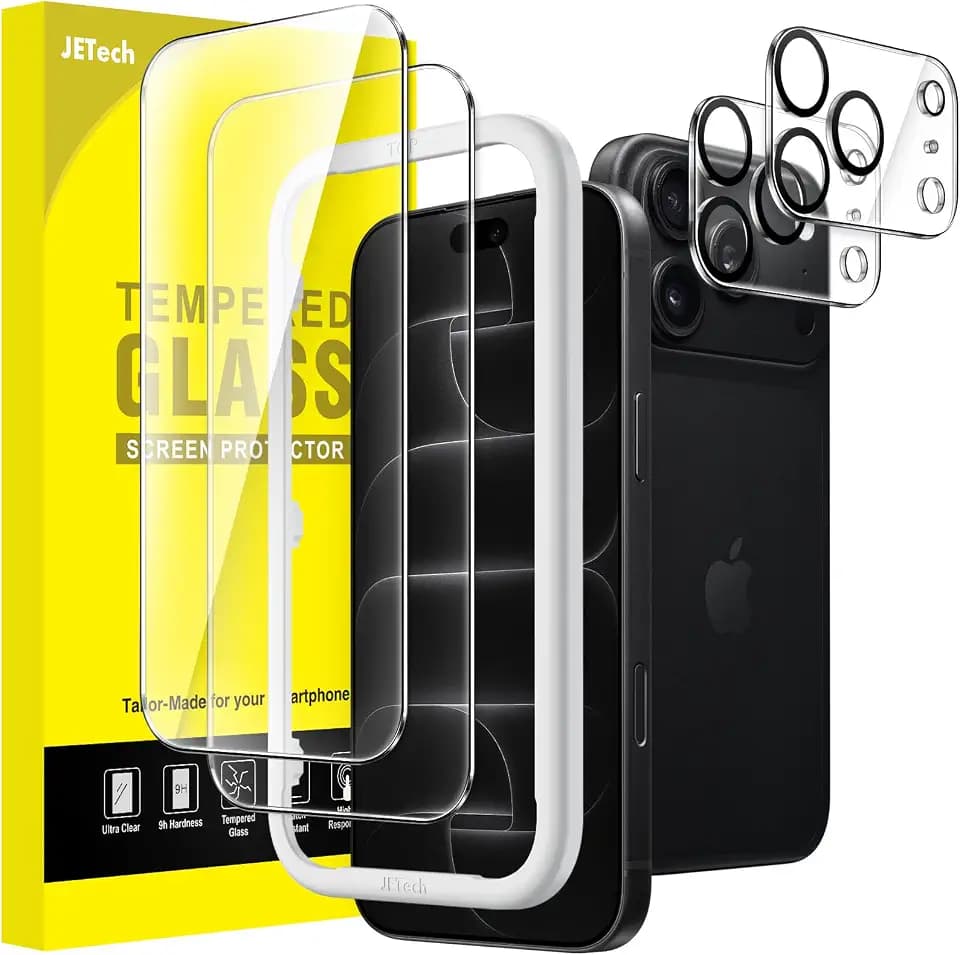 JETech Screen Protector + Camera Lens Protector for iPhone 18 Pro Max