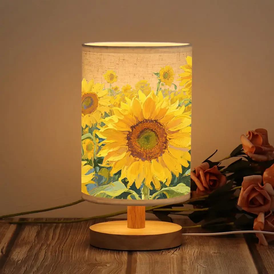 WSYEAR Sunflowers Flower Lamp, Birthday Gifts for Women Small Night Light,Mothers Day Valentines Day Ideal for Bedroom Decor Sunflower Gifts for Mom Grandma Teacher