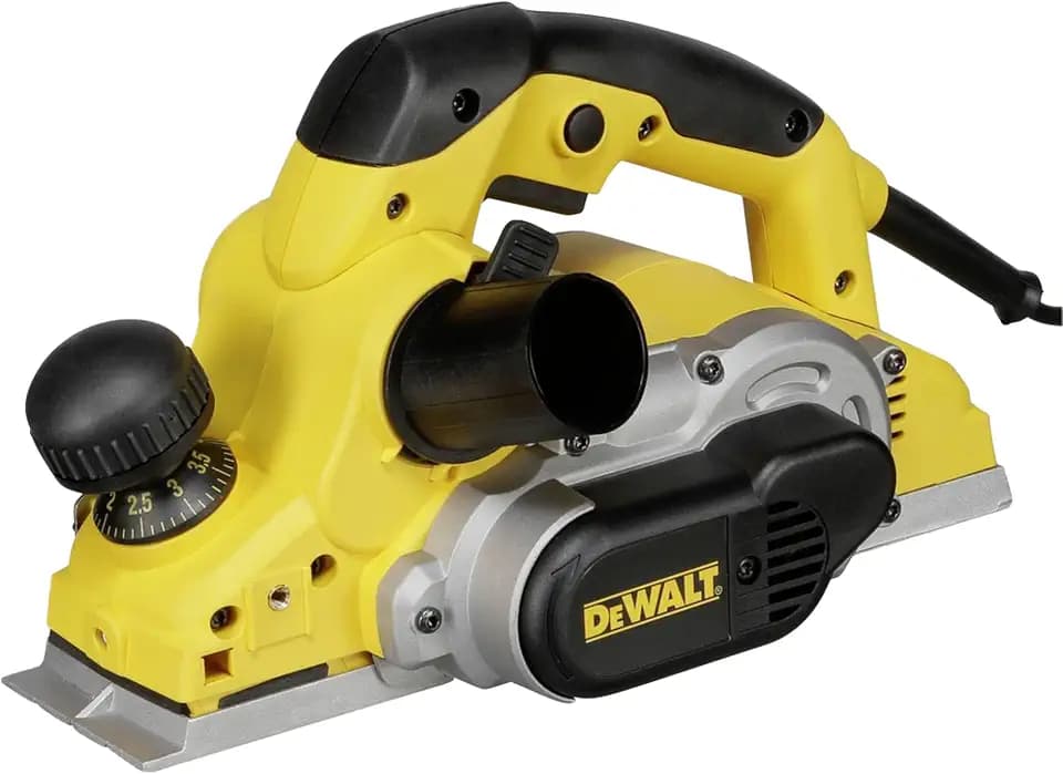 DeWalt Elektrohobel/ Hobel (1,050 Watt, Hobelbreite 82 mm, max. Hobeltiefe 4 mm, Hobelstärke in 1/10 mm-Schritten schnell und präzise einstellbar, für harte Holzarten geeignet, inkl. Zubehör) D26500