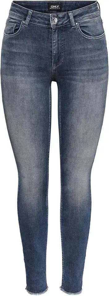 ONLY Female Skinny Jeans ONLBLUSH Mittlere Taille Skinny Fit Knöchellang Jeans