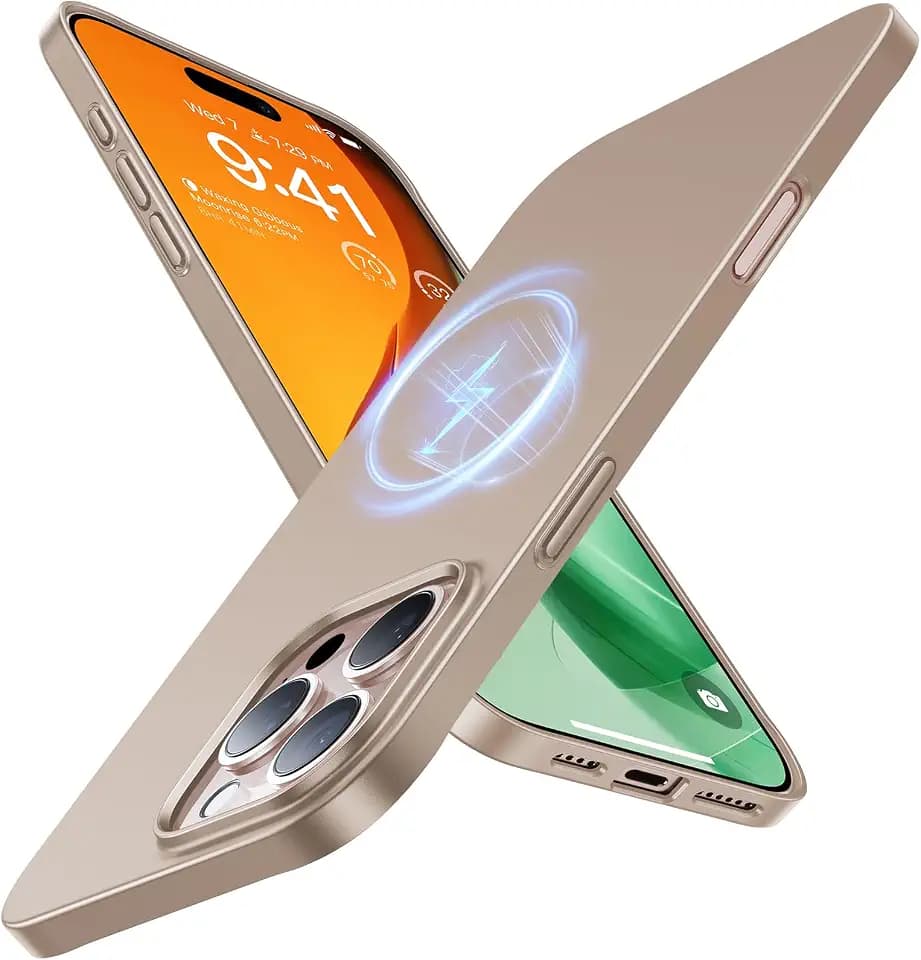 TORRAS Magnetic Slim-Fit for iPhone 16 Pro Max Case Thin Desert Titanium