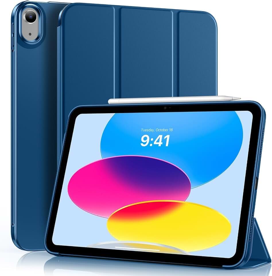 MoKo Case for iPad (A16) 11th/10th Gen 2025/2022 11/10.9 Inch, Abyss Blue