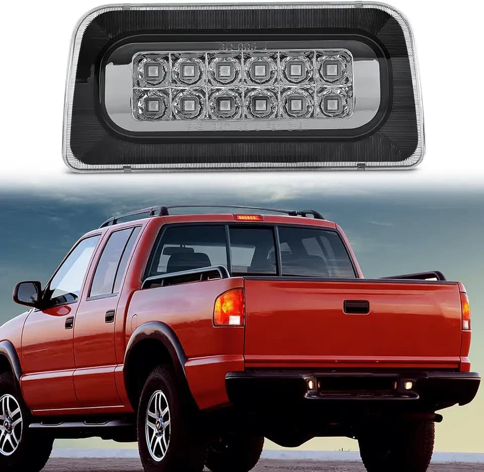 Nilight Third Brake Light for Chevy S10 GMC Sonoma 1994-2003, Smoked Lens