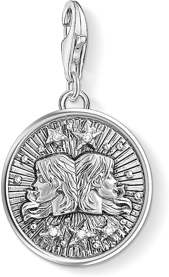 THOMAS SABO Damen Herren-Charm-Anhänger Sternzeichen Jungfrau Charm Club 925 Sterling Silber 1645-643-21