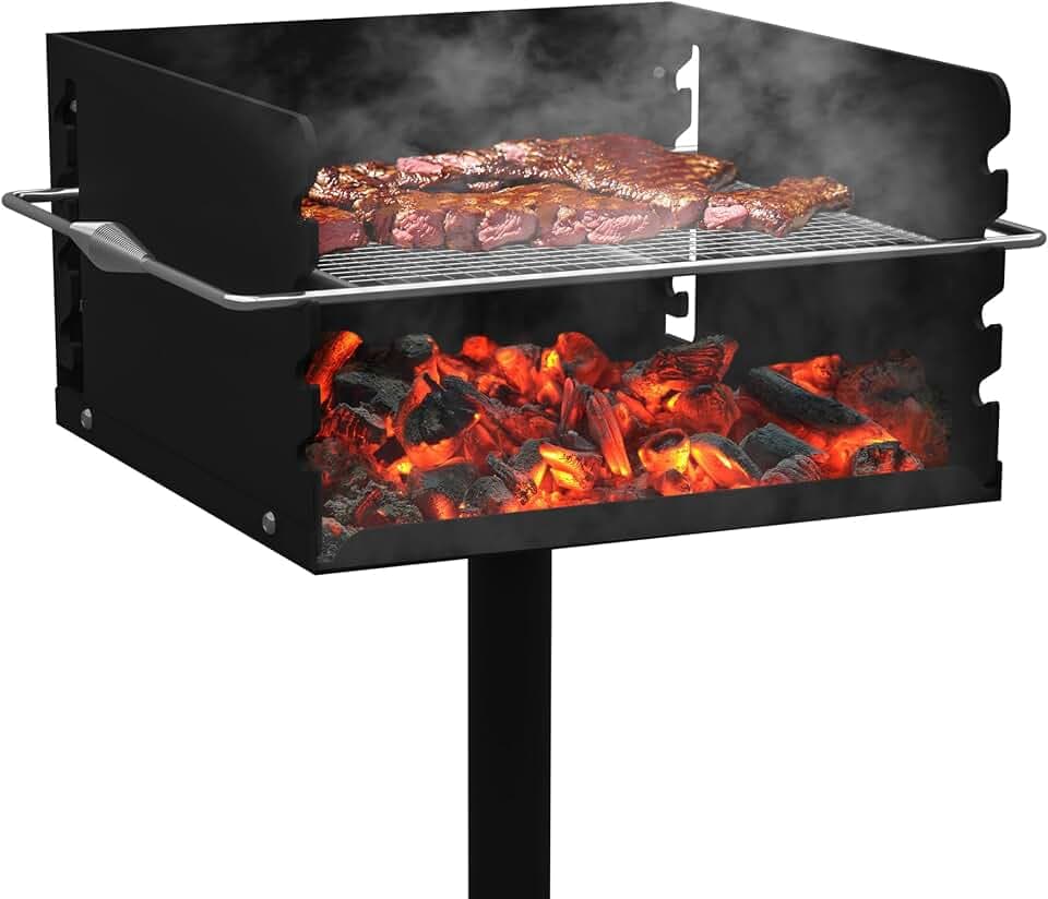 Park Grills, 256 Sq. In, Park Style Charcoal Grill