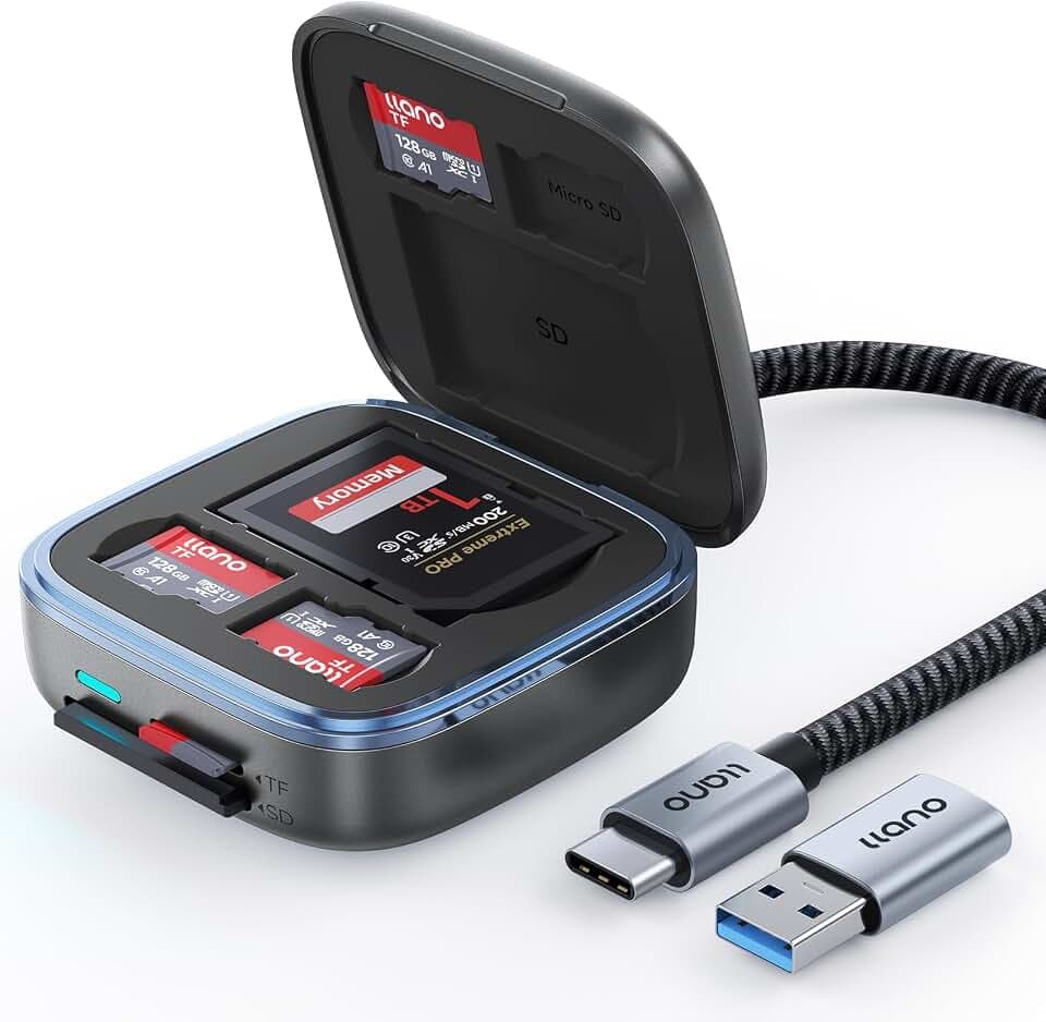 llano F18 2-in-1 SD- und Micro-SD-Kartenleser-Adapter, Plug&Play