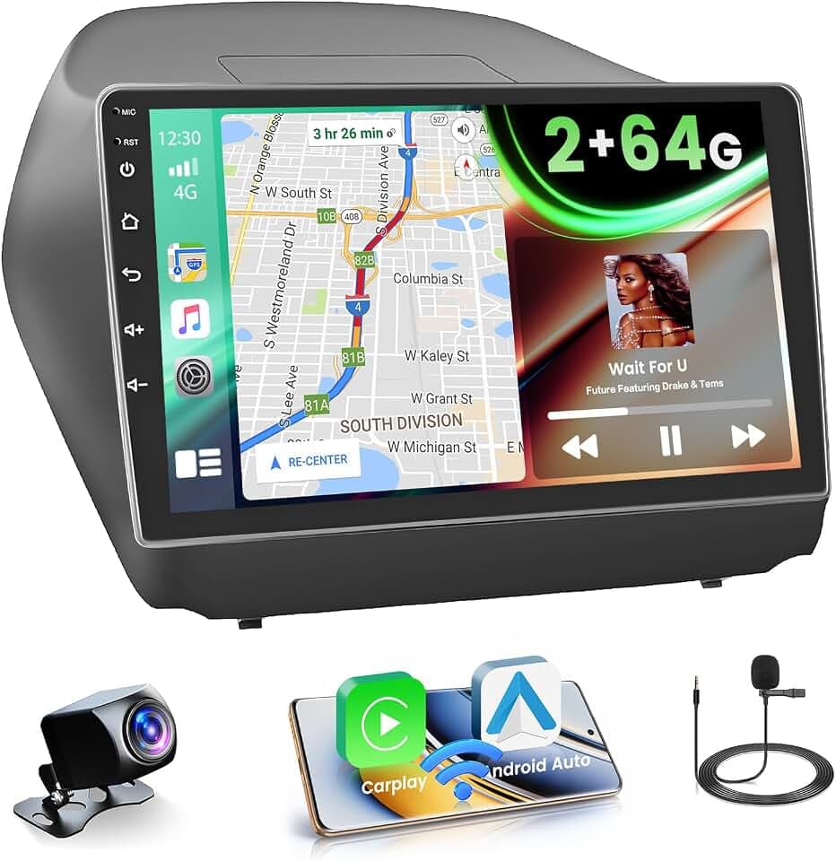 [Fuluku] 2+64GB 10" Android 15 Car Radio for Hyundai Tucson IX35 2010-2015