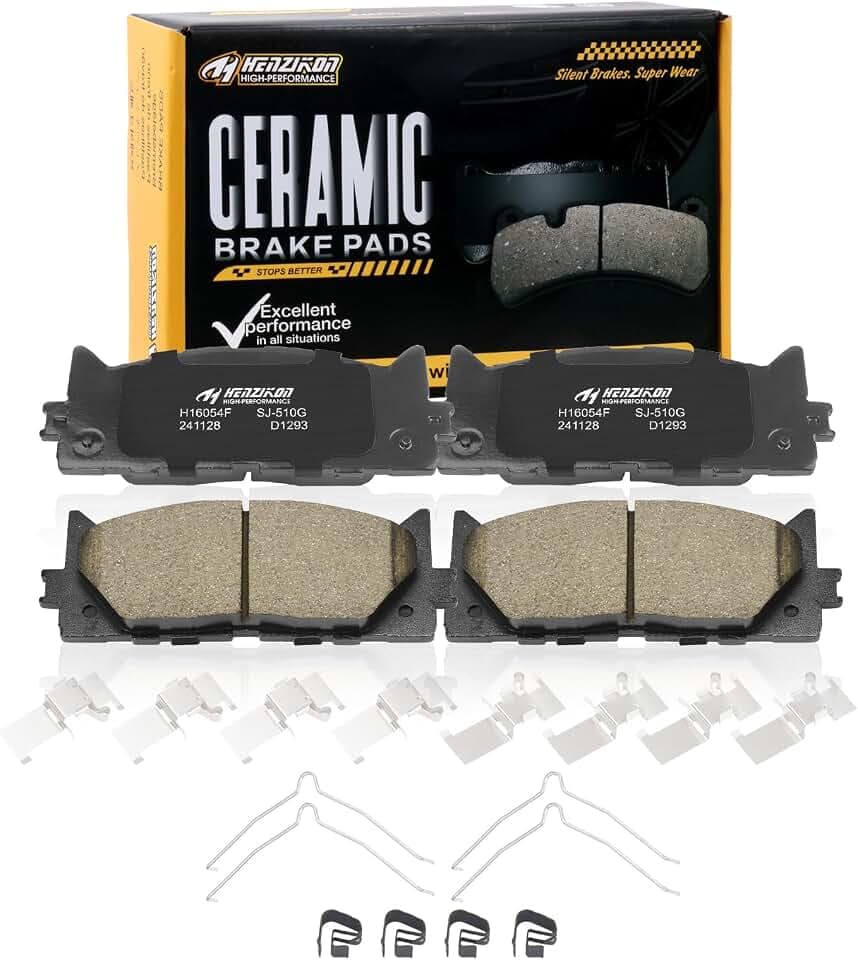 Ceramic Front Brake Pads Set Compatible with 2008-2018 Toyota Avalon,2007-2017 Toyota Camry,Compatible with 2007-2018 Lexus ES350,2013-2018 Lexus ES300h(D1293)