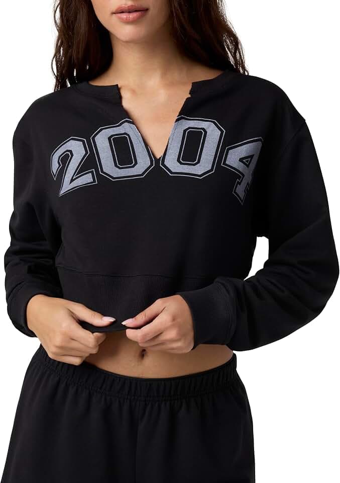 florence by mills Women's Sunset Pier Collection Sporty Terry 2004 Cropped Pullover