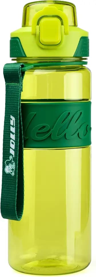 JOLLY Trinkflasche 750ml, Auslaufsicher, BPA-frei, spülmaschinengeeignet, Rutschfeste Griffzone, Sicherheitsverschluss & Trageschlaufe - Ideal für Schule, Sport & Alltag, Grün