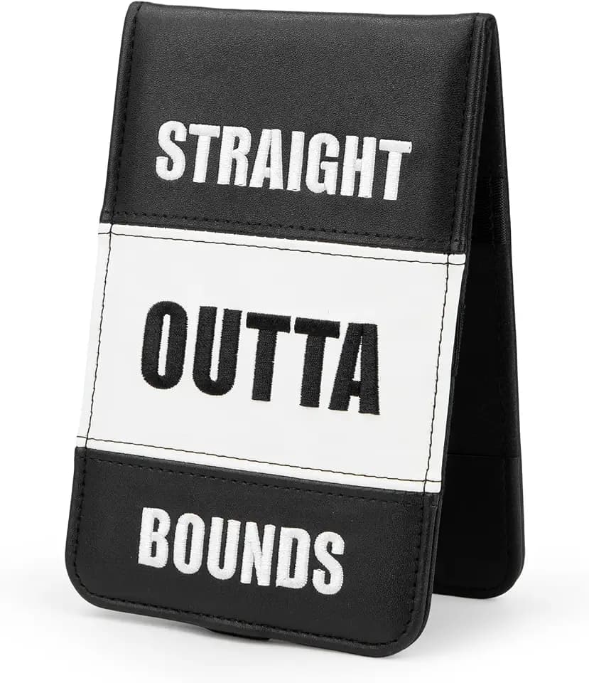 Leather Golf Scorecard Holder - Golf Scorecard & Yardage Book Holder Cover