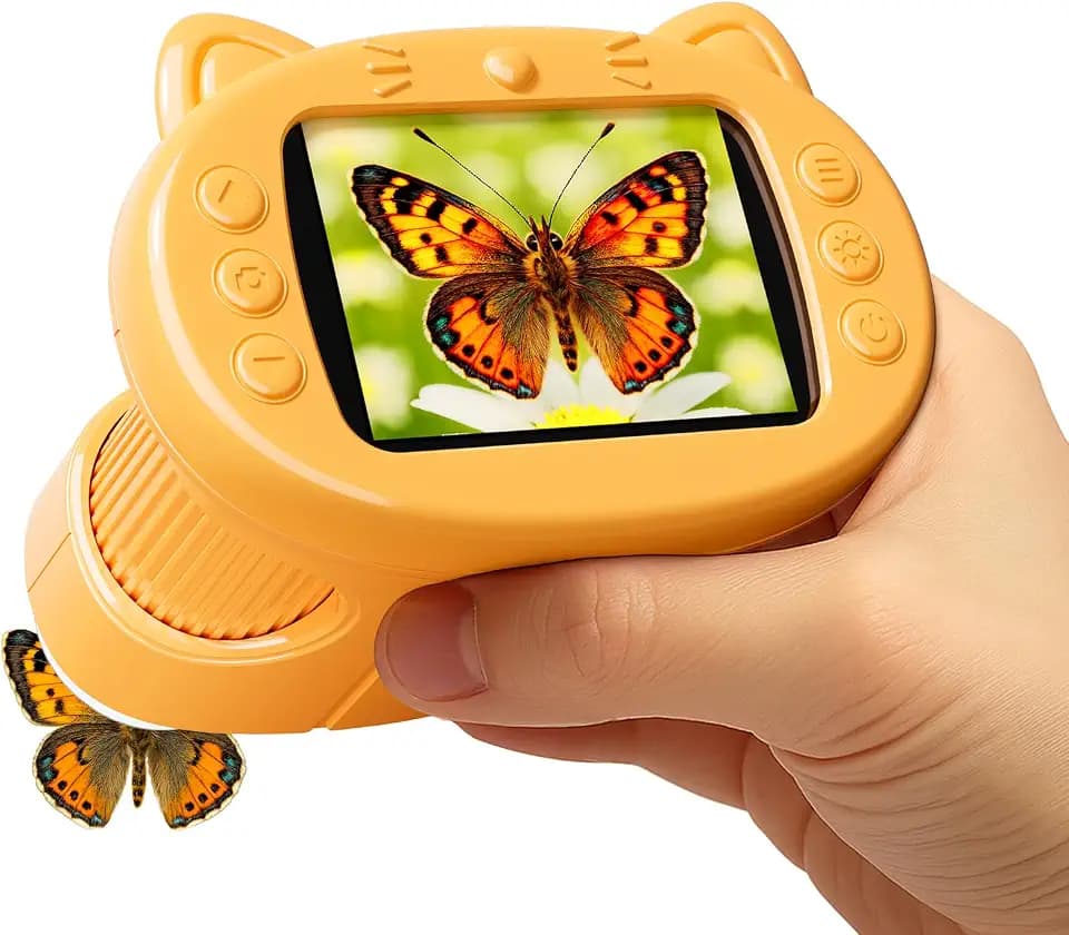 1000x Digital Microscope for Kids, Science Kits STEM Toy for Boy Girls 3-12
