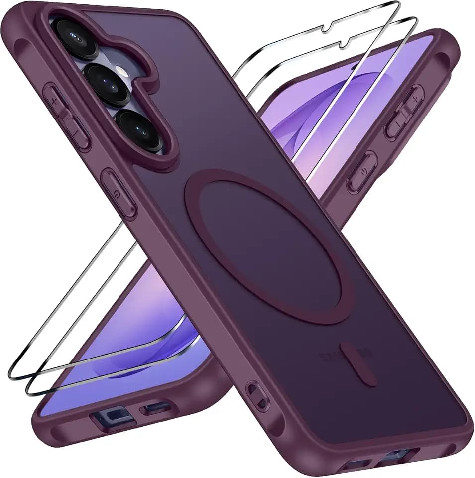 ivoler Magnetic Case for Samsung Galaxy S26 Plus 5G 6.7", Wine Red