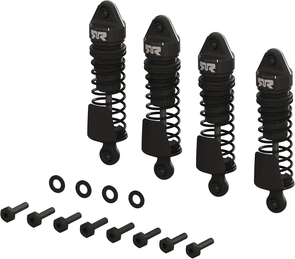 ARRMA Aluminum Shock Set 58mm Length 1000 CST Oil Black 4pcs - GROM ARA-1567
