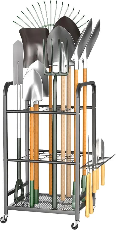 EVERHANGER Garden Tool Organizer and Storage, Yard Tool Stand