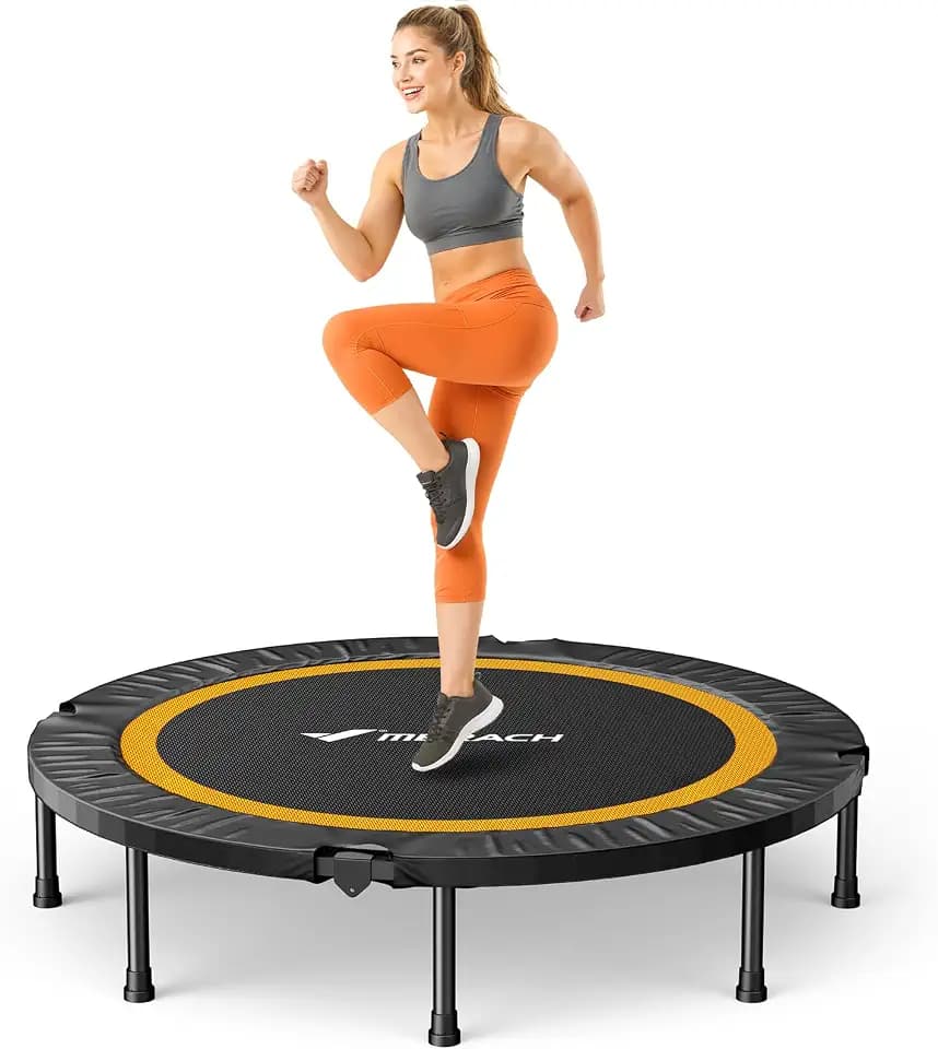 MERACH Trampolin Indoor 102cm/122cm, Faltbar Fitness Trampolin
