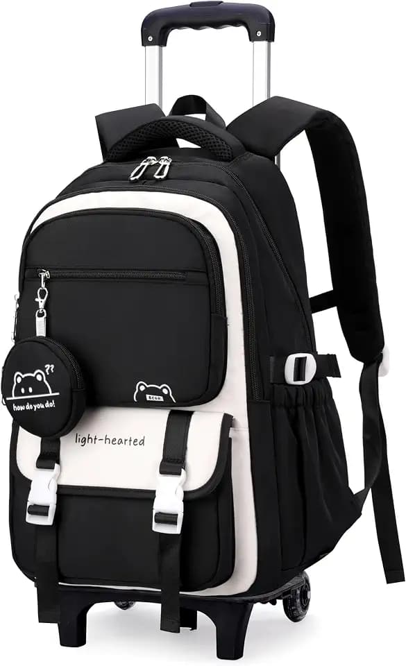 Rolling Backpack for Girls Kids Backpack with Wheels