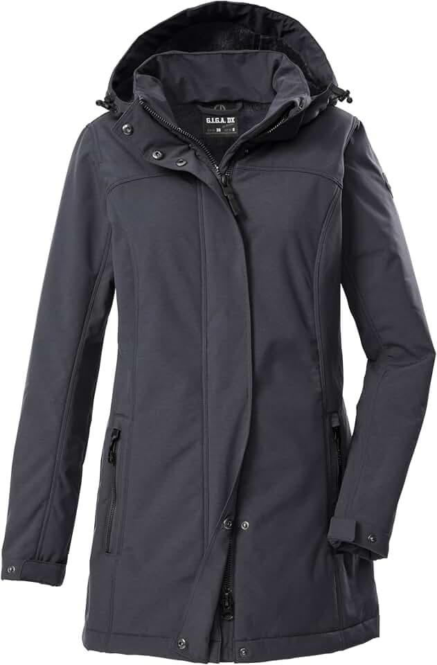 G.I.G.A. DX Damen Gw 36 Wmn Sftshll Prk Softshellparka mit abzippbarer Kapuze (1er Pack)