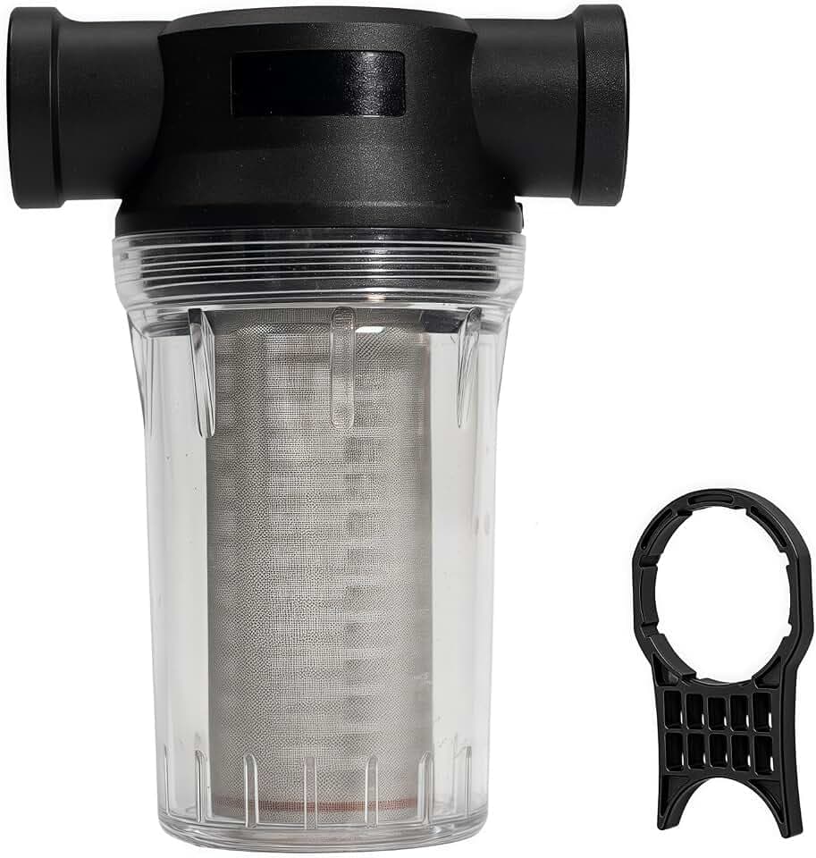 BUPUROTT Water Pump Strainer Inlet Filter for High Pressure Washer, Sediment Filter Attachment, 80 Mesh Screen(1/2“ 80Mesh)