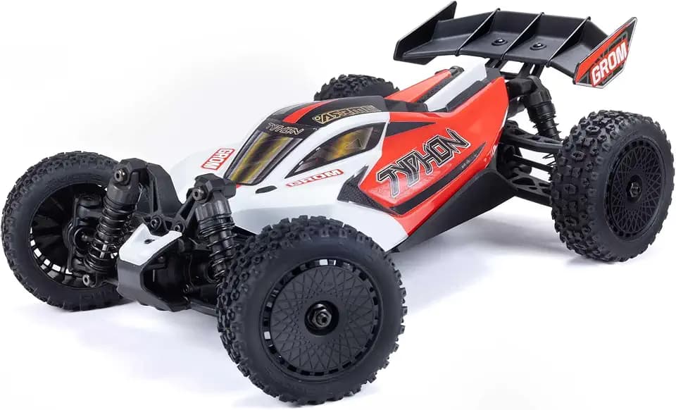 ARRMA Typhon GROM 4x4 RC Buggy, RTR, Red/White ARA2106T2