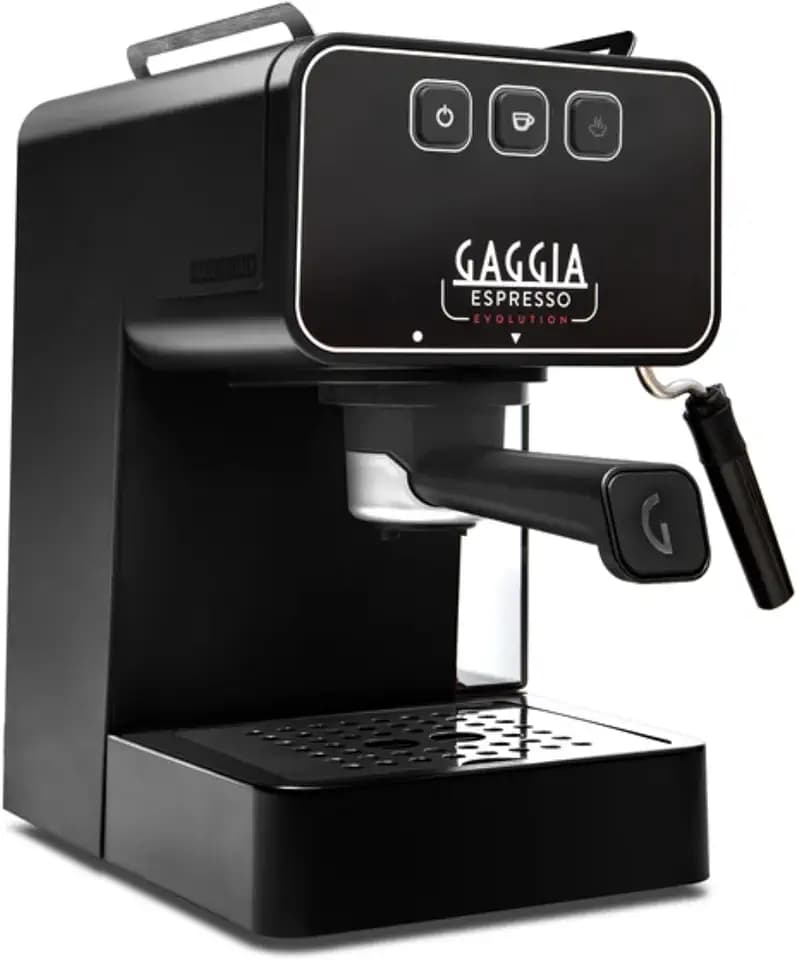 Gaggia Espresso Evolution Black | PID Kesseltemperaturregler | Kaffeemaschine Made in Italy | Automatische Vorbrühautomatik | Siebträger 53 mm | Espressomaschine mit Pumpe | Amerikanisch