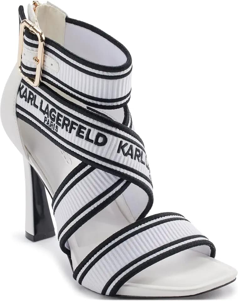 KARL LAGERFELD Women's Careliz Ii Strappy Heeled Stiletto With Logo