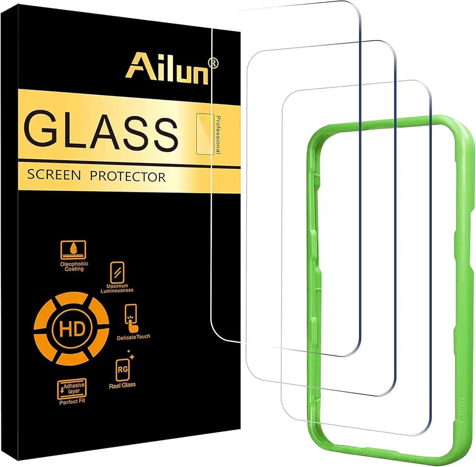 Ailun 3 Pack Screen Protector for iPhone 17 / iPhone 16 Pro, Tempered Glass