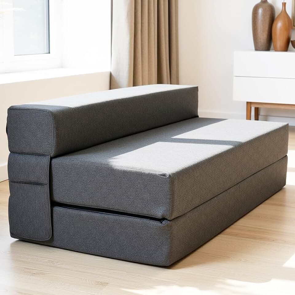 Schlafsofa 140 cm breit – 2-in-1 Bettfunktion & Gästebett, robuster Stoff